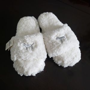 Victoria's Secret PINK Sherpa Slippers Cozy NEW